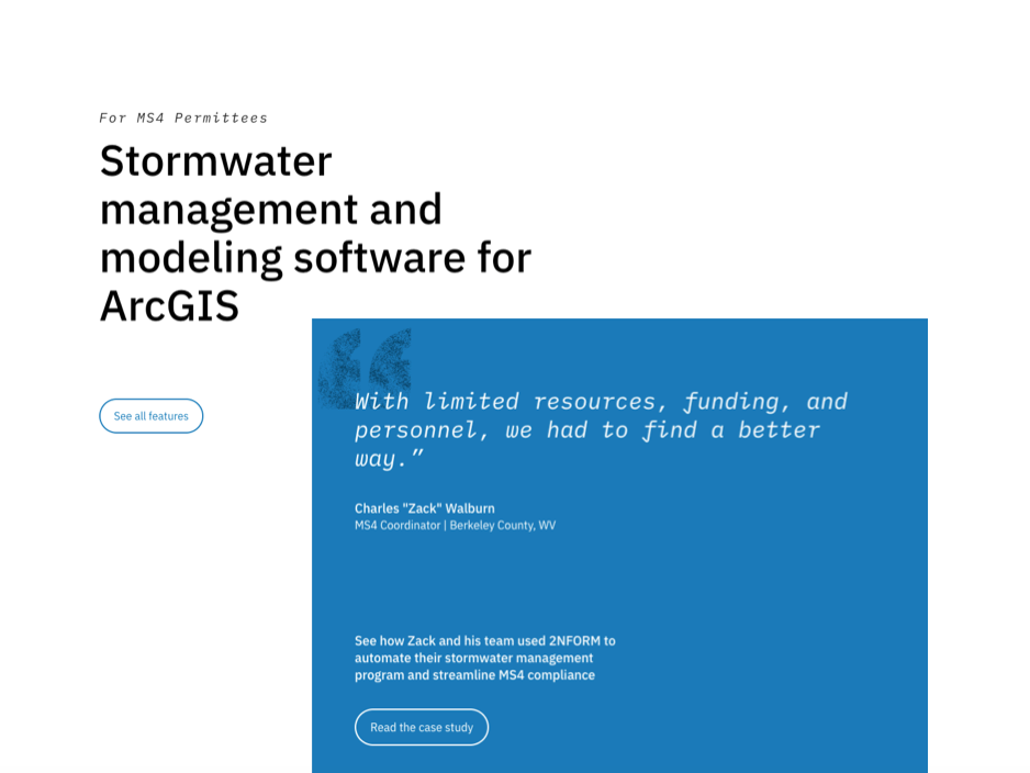 Stormwater management software for ArcGIS offers solutions for MS4 compliance.