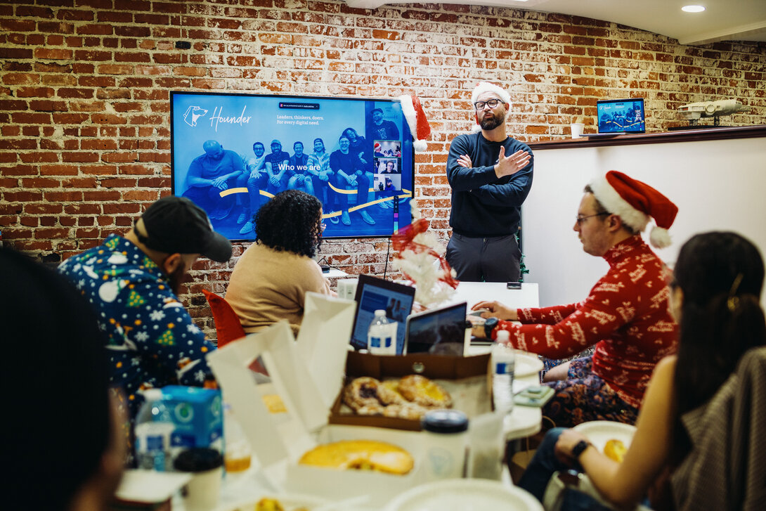 Josh Speaking At Hounder Day