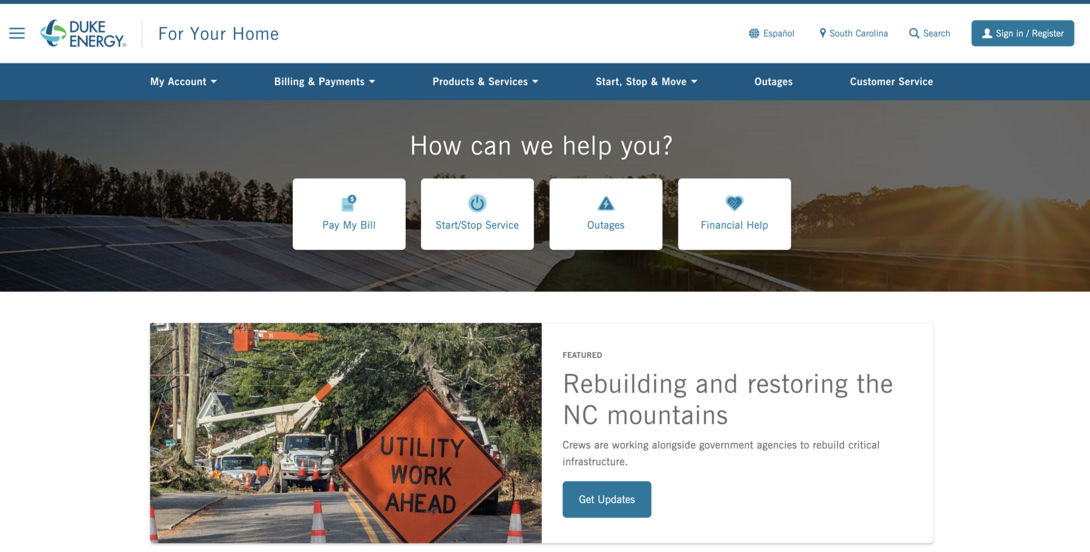 Duke Energy Homepage
