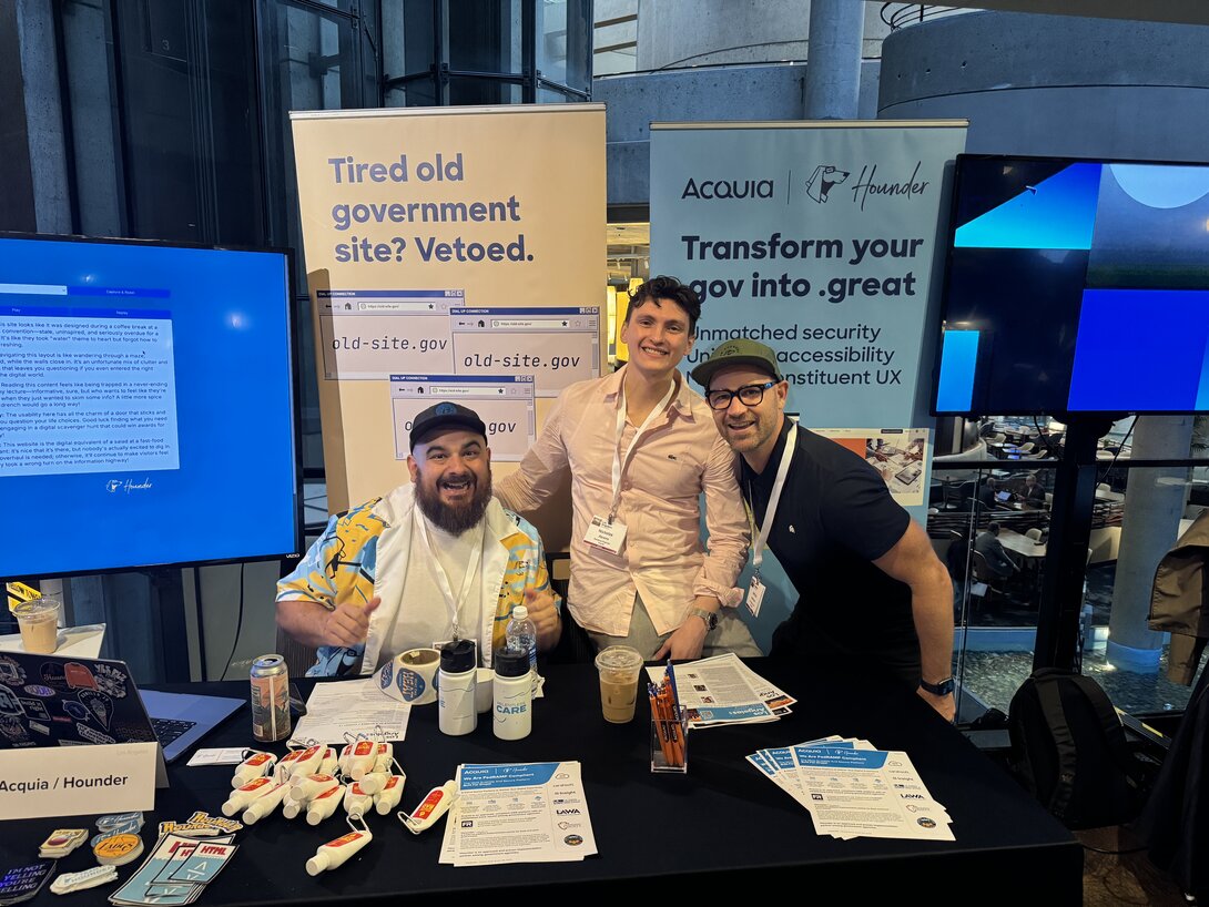 Hounder booth at LA Government Summit