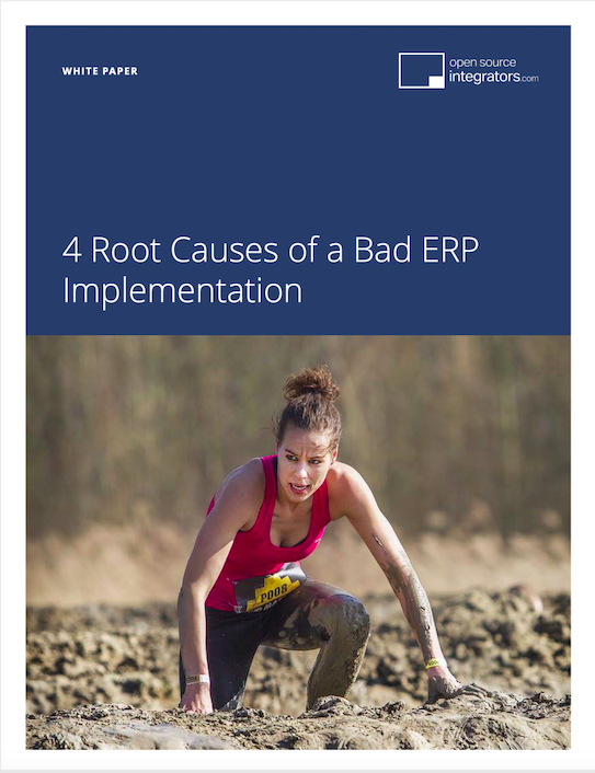 Woman crawling in muddy obstacle course, representing challenges of ERP implementation.