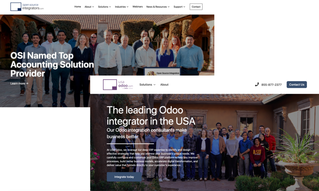 Group photo of Open Source Integrators team, named top accounting solution provider.
