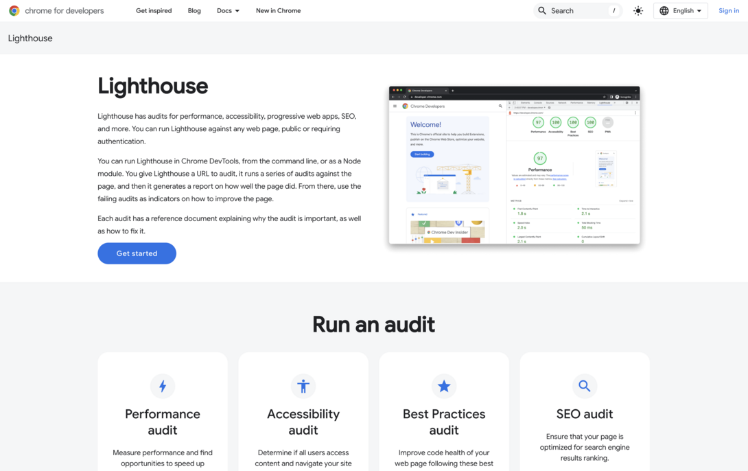 Google Lighthouse Web Accessibility Tool