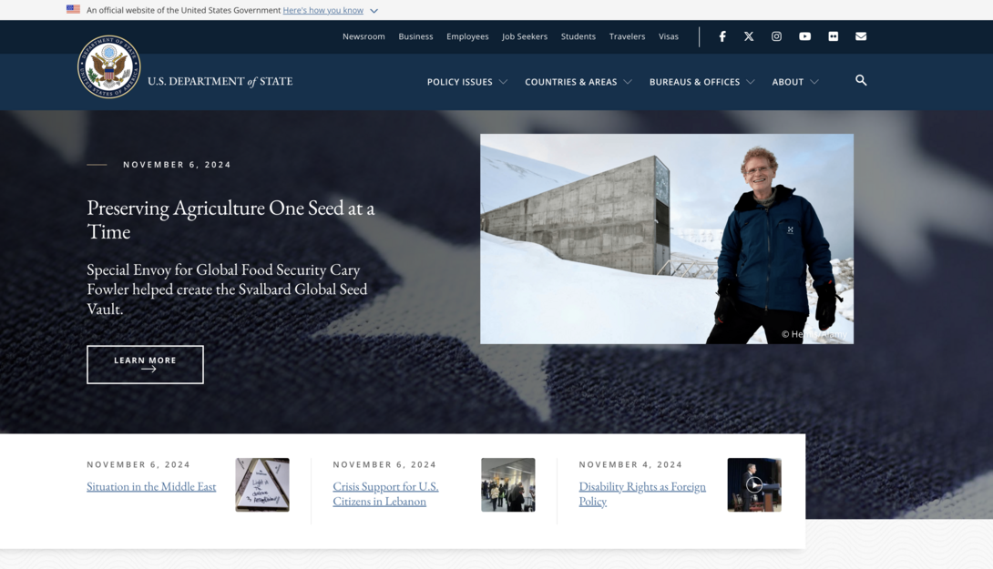 US Department of State Homepage